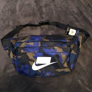 Nike tech hip pack waist bag blue camo